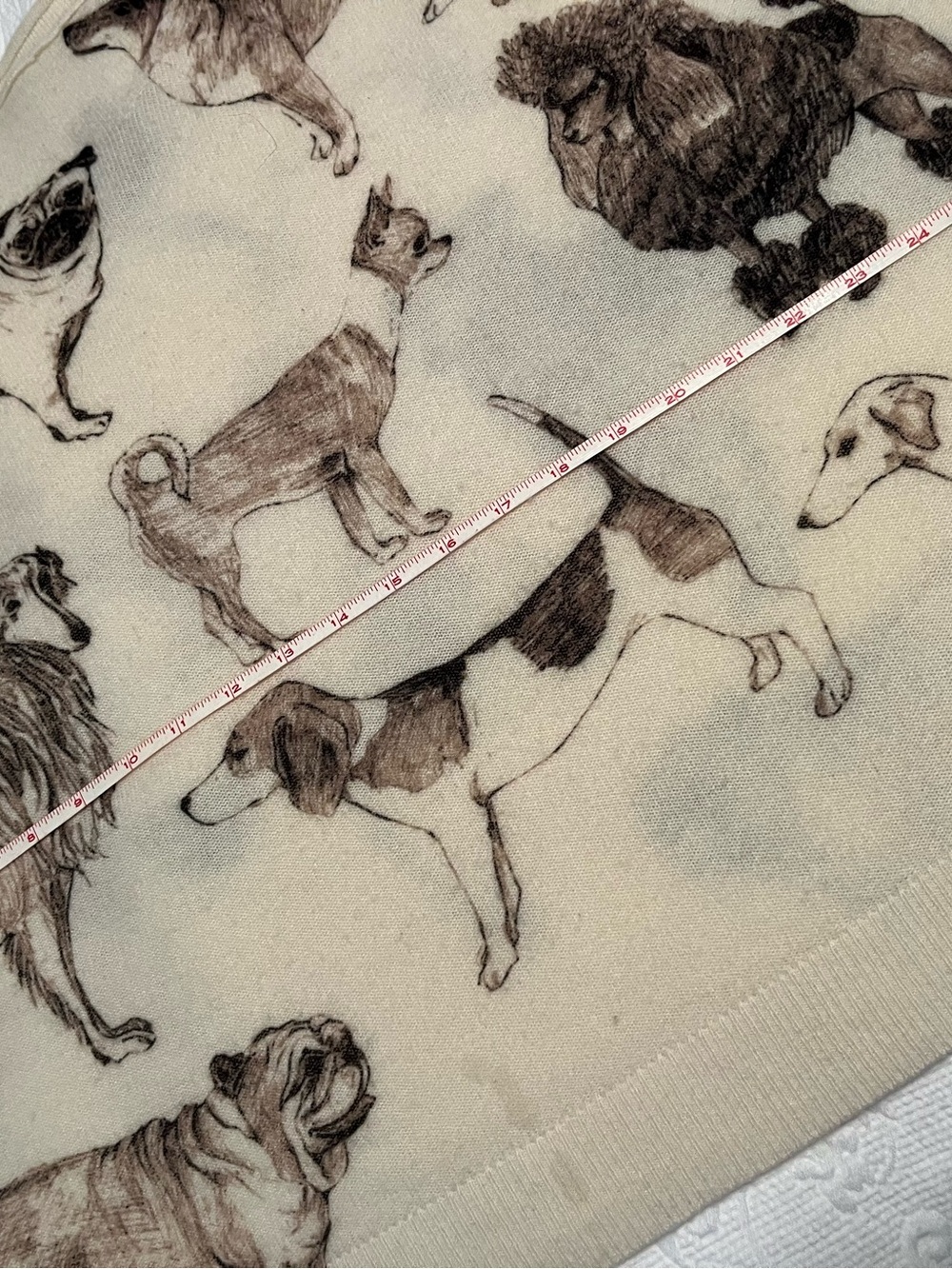 Anthropologie Pilcro Cashmere Dog Print Sweater - Picture 8 of 10